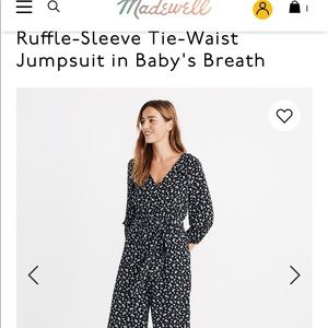 Madewell Floral Long Sleeve Jumpsuit